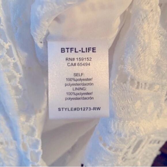 White Lace Halter Midi Dress Small NWT Bridal Shower Wedding Guest - Picture 7 of 8